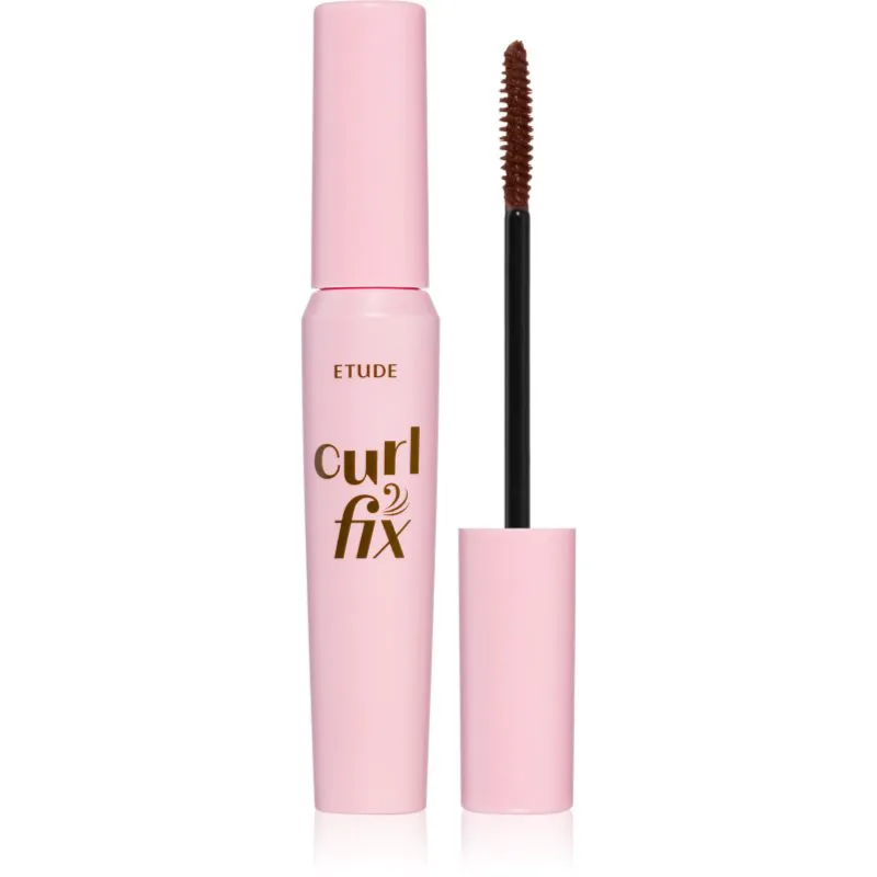 ETUDE Curl Fix Mascara αδιάβροχη μάσκαρα για όγκο και γυριστές βλεφαρίδες απόχρωση 02 Brown 8 γρ