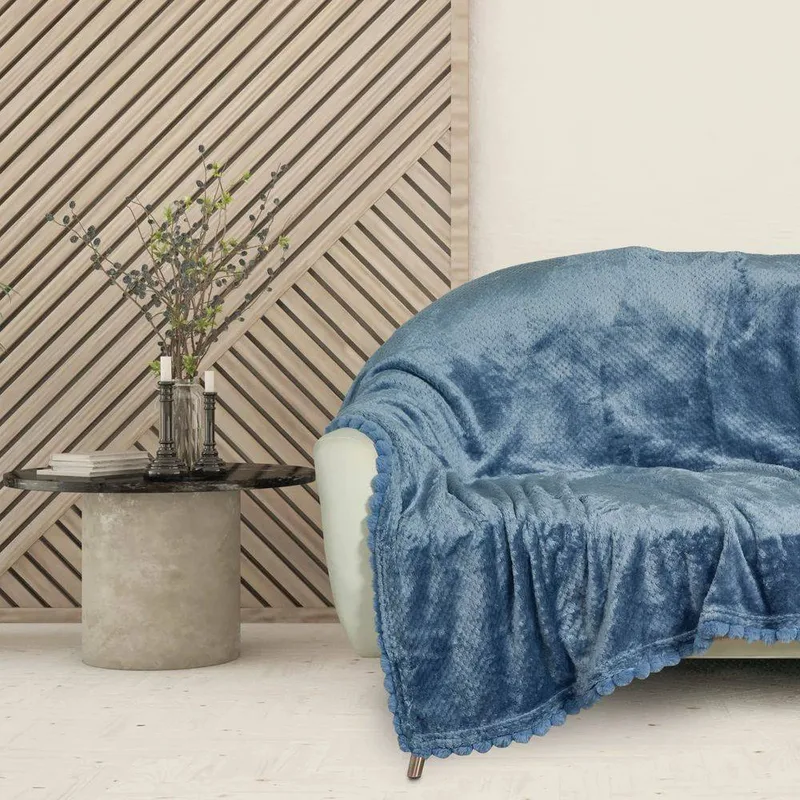 ΚΟΥΒΕΡΤΑ ΜΟΝΗ FLEECE DAS HOME 1186 ΜΠΛΕ 130Χ170CM