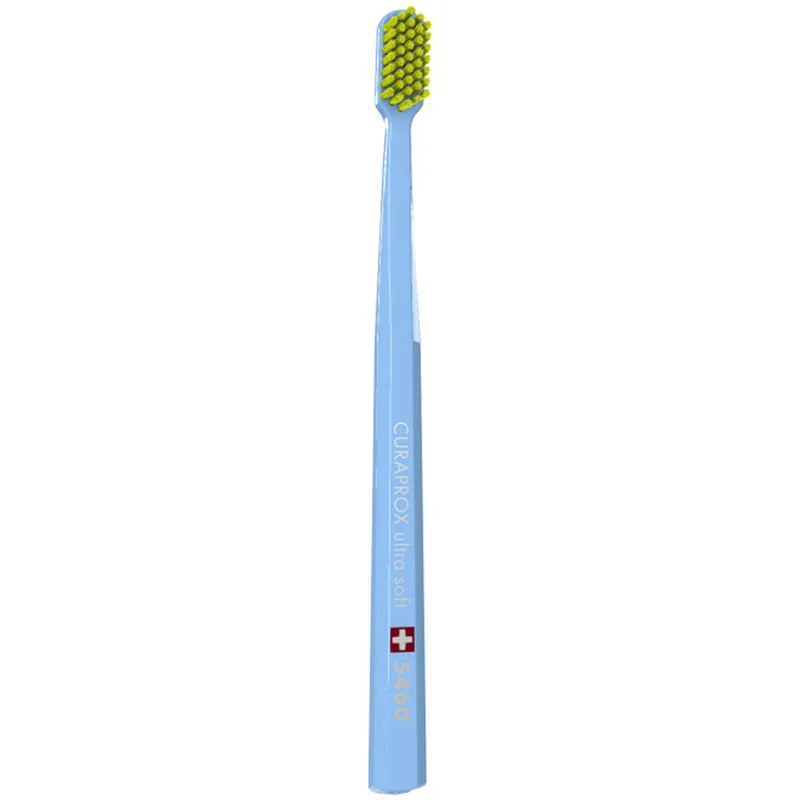 Curaprox CS 5460 Ultra Soft Οδοντόβουρτσα με Εξαιρετικά Απαλές & Ανθεκτικές Τρίχες Curen για Αποτελεσματικό Καθαρισμό 1 Τεμάχιο - Γαλάζιο/ Λαχανί
