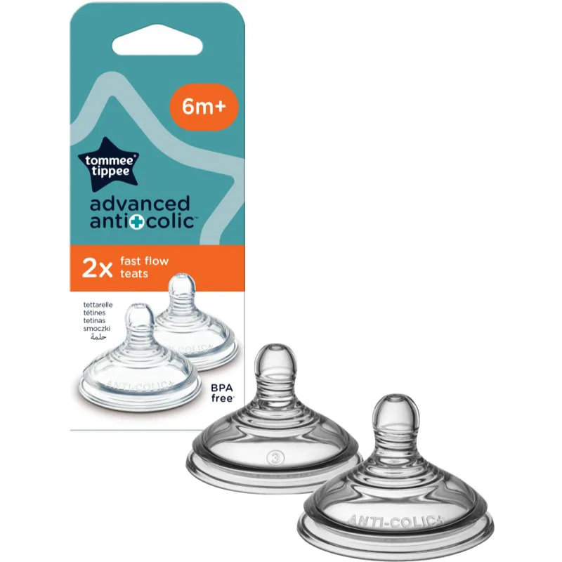 Tommee Tippee Advanced Anti-Colic θηλή μπιμπερό Fast Flow 6m+ 2 τμχ