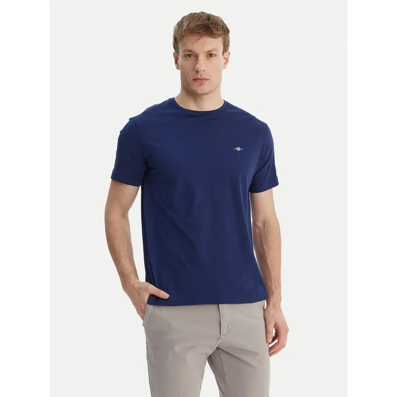 Gant T-Shirt Shield 2003184 Σκούρο μπλε Regular Fit