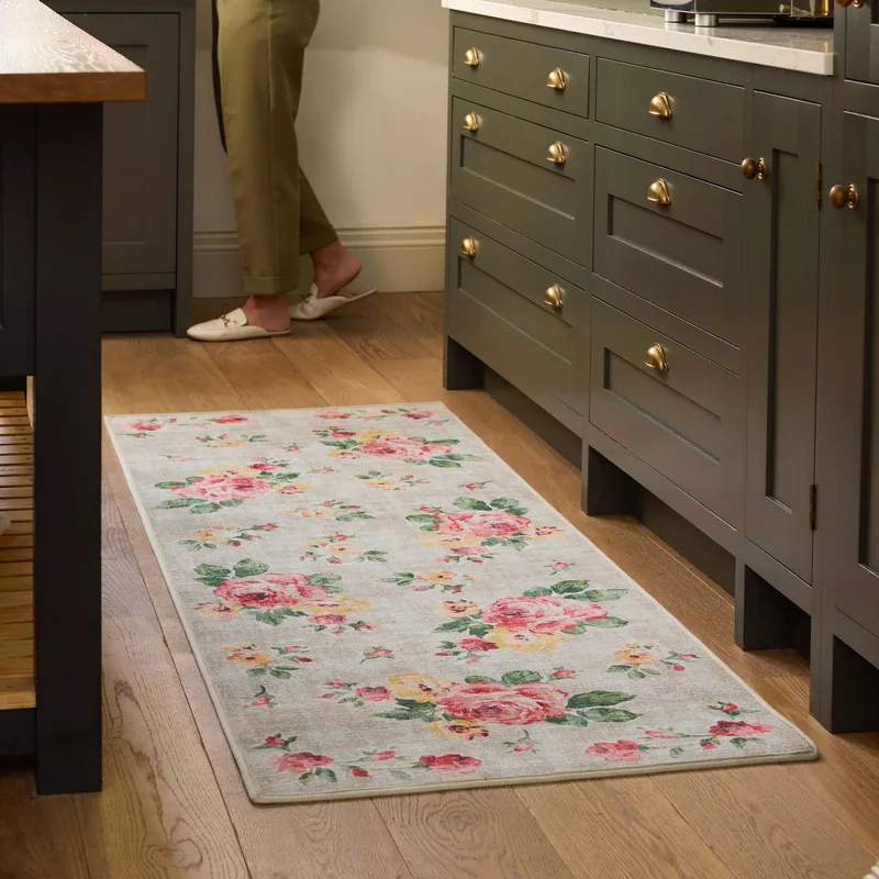 Vintage Rose Natural Eco-Washable Runner