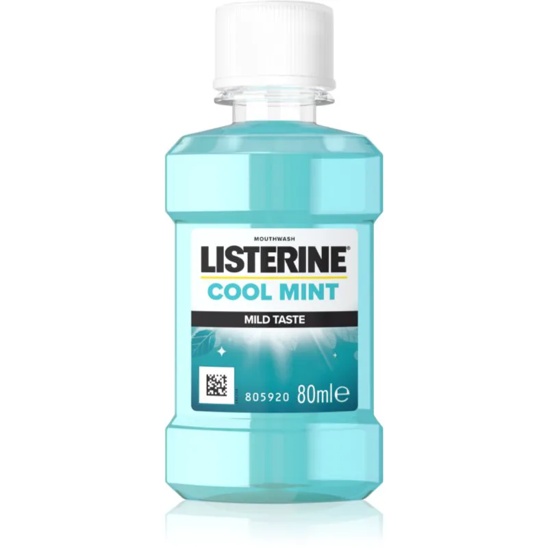 Listerine Cool Mint Mild Taste στοματικό διάλυμα χωρίς αλκοόλ γεύση Cool Mint 80 ml