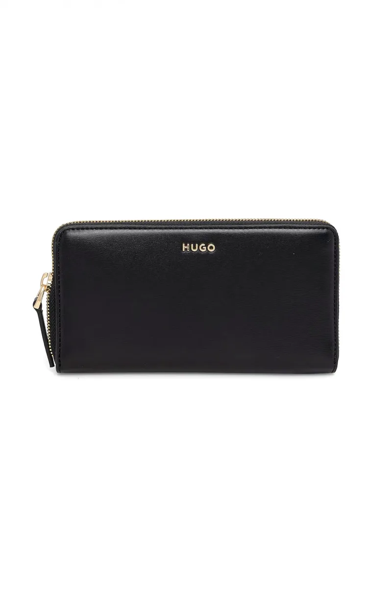 HUGO ΠΟΡΤΟΦΟΛΙ SYNDRA_WALLET ZIP AR LOGO ΜΑΥΡΟ