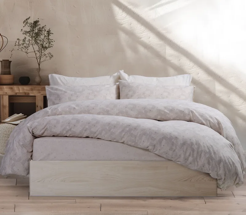 Σετ Σεντόνια Υπέρδιπλα 4 Τεμαχίων Nef-Nef Worian BEIGE 240x260