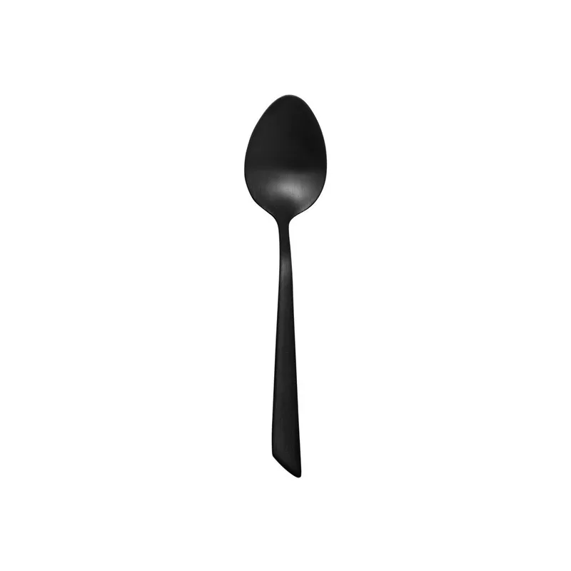 Estia Κουτάλι Γλυκού Edge Black Ανοξείδωτο Ατσάλι 18/0 Μαύρο Mat