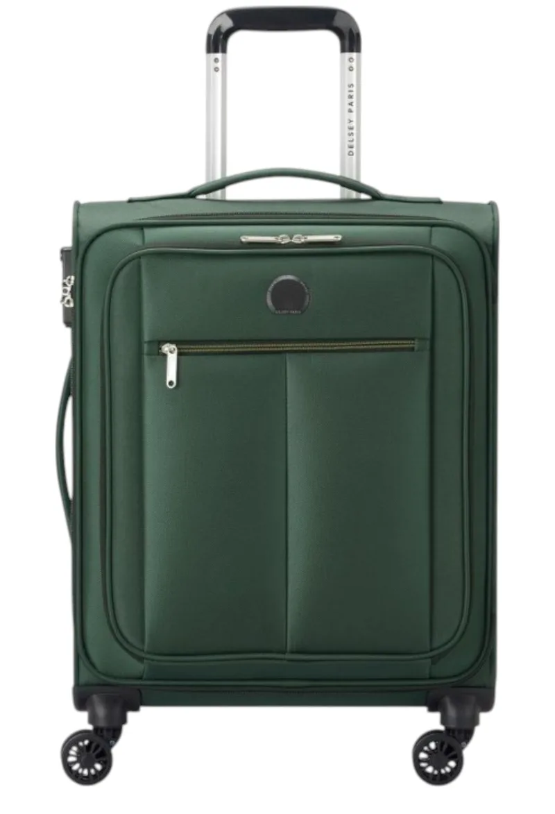 Βαλίτσα Καμπίνας Delsey Τρόχήλατη 56x41x22 Slim 4 Διπλές Ρόδες Pin Up 6 343080303-GREEN