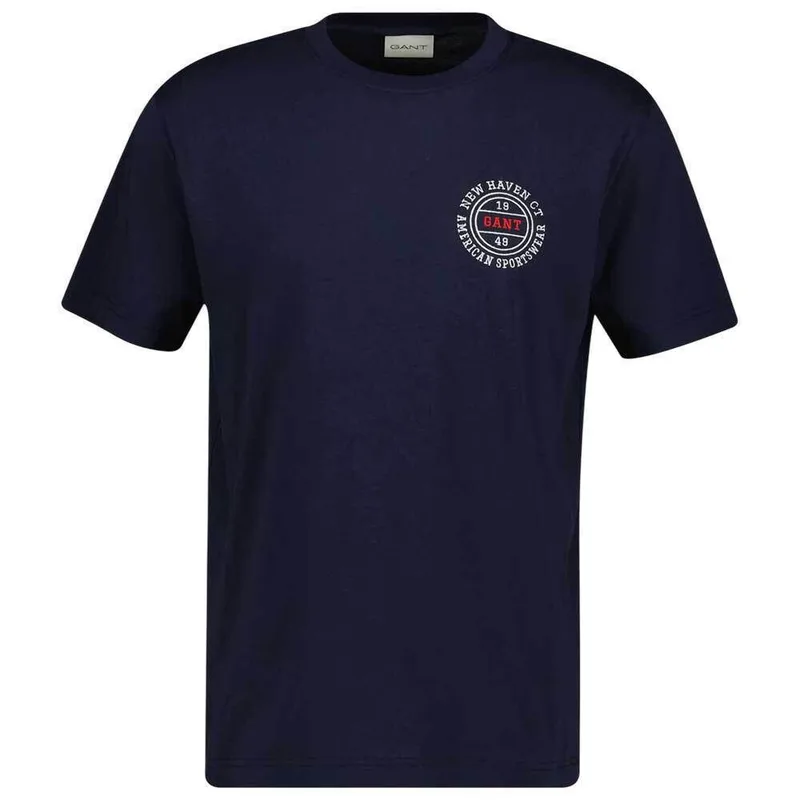 Gant Ανδρικό Graphic Κοντομάνικο T-Shirt 2003402 Σκούρο Μπλέ