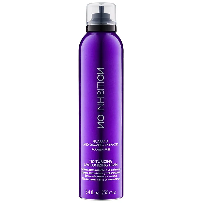 No Inhibition Guarana and organic extracts Texturizing & Volumizing αφρός για τα μαλλιά για όγκο και σχήμα 250 ml