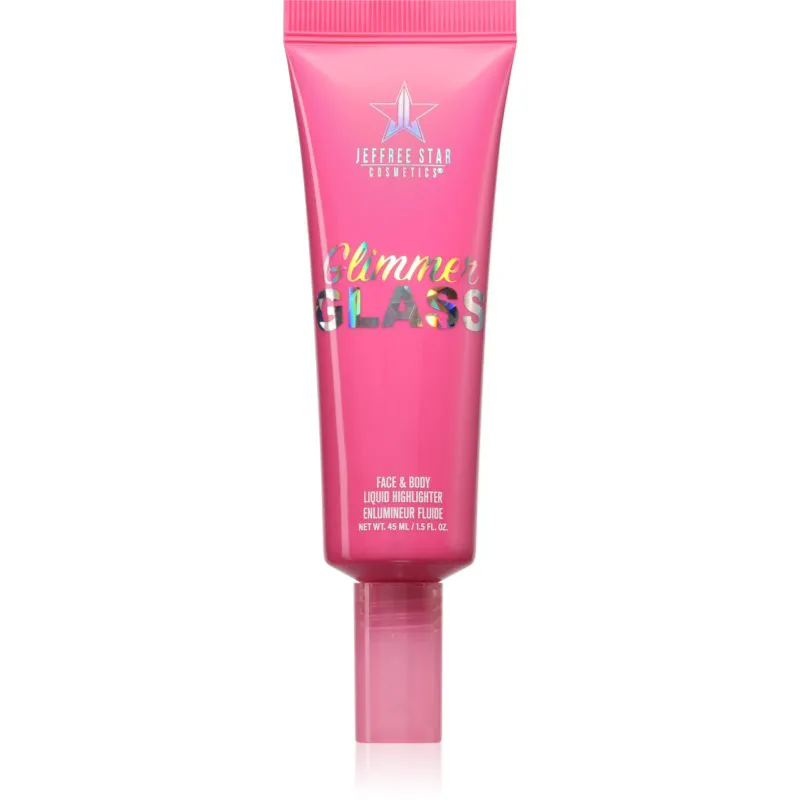 Jeffree Star Cosmetics Glimmer Glass Face & Body Highlighter υγρό λαμπρυντικό για σώμα και πρόσωπο απόχρωση Diamond In The Muff 45 ml