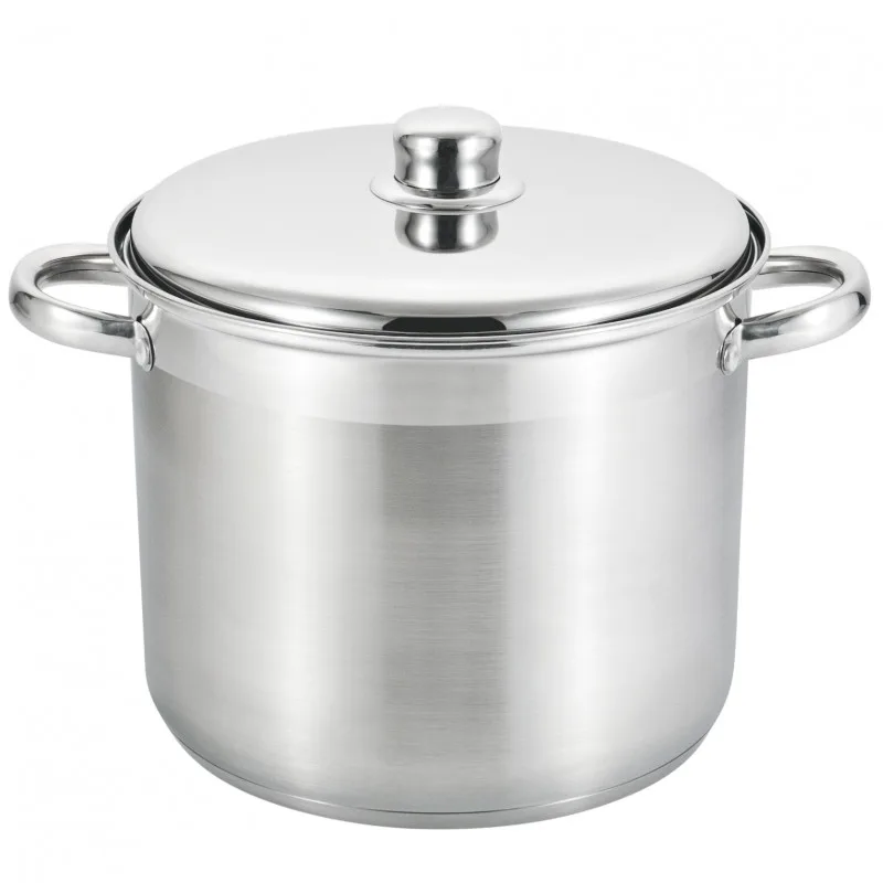 Βαθιά κατσαρόλα Rosberg R51211B20S, 20 cm, 5,5 l, καπάκι, πολυεπίπεδο πάτο, επαγωγή, ανοξείδωτο
