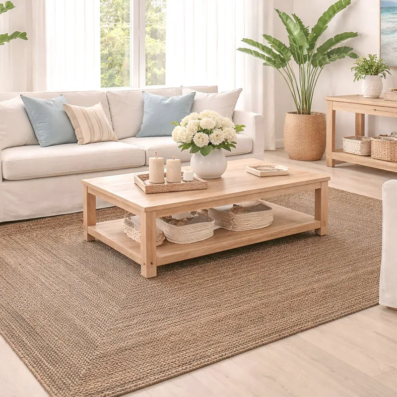 Χαλί Καλοκαιρινό (200x290) Pol Rugs & Mats Jute Grey Nat