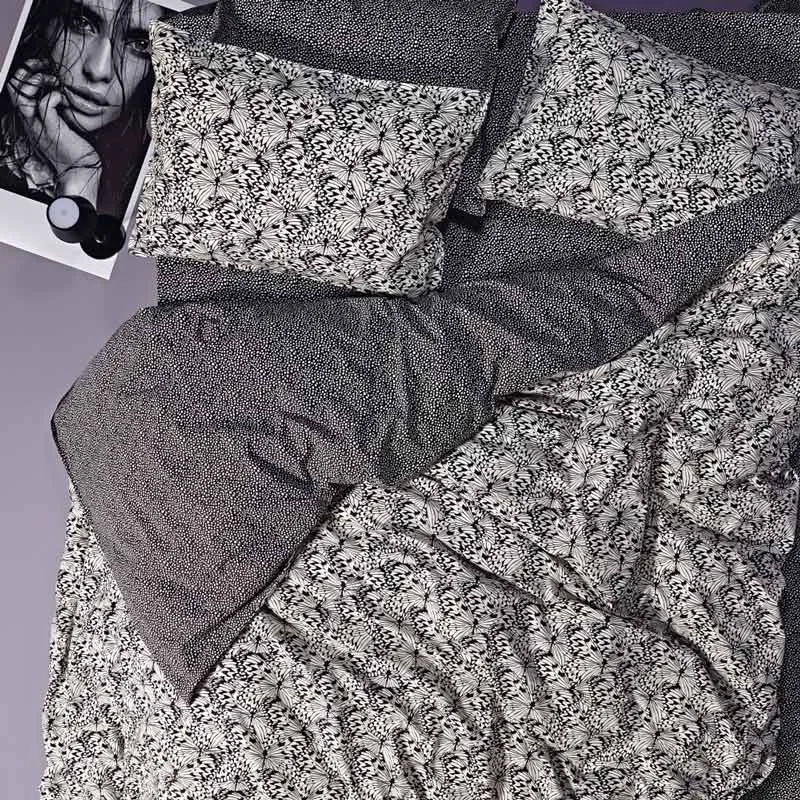 Παπλωματοθήκη Υπέρδιπλη Σετ 220x240 Kentia Stylish Gracy 30 Black 220x240