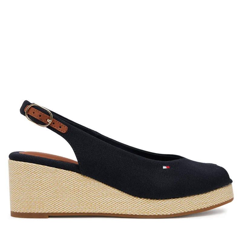 Σανδάλια Tommy Hilfiger Flag Mid Wedge Espad Slingback FW0FW08595 Σκούρο μπλε