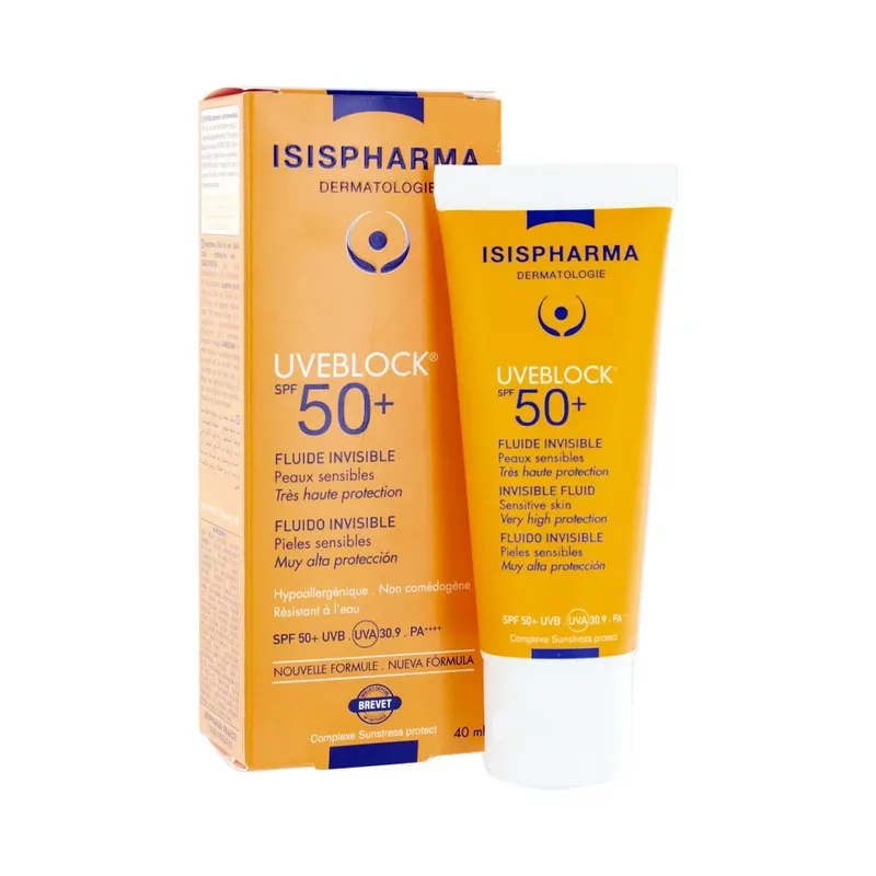 Isispharma Uveblock Invisible Fluid Spf50+ Sensitive Skin 40ml