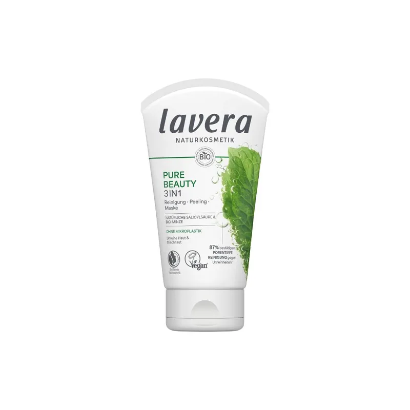 Lavera Pure Beauty 3in1 Cleanser Scrub and Mask, 125 ml