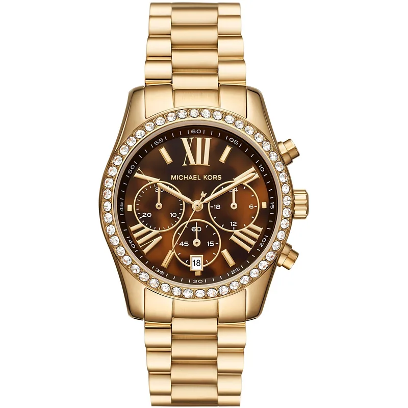 MICHAEL KORS Lexington Chronograph - MK7276, Χρυσό case with Stainless Steel Bracelet