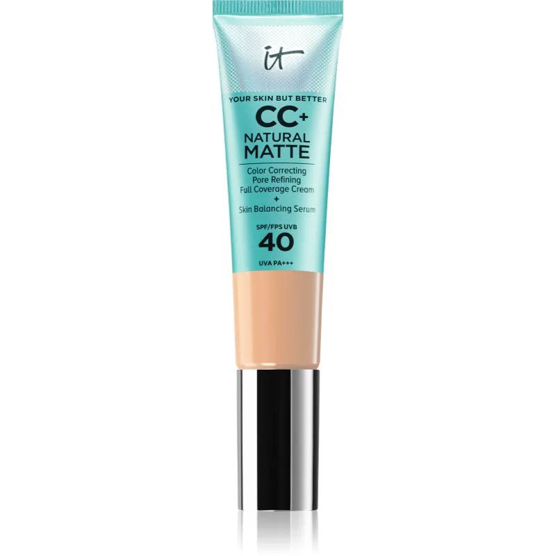 IT Cosmetics Your Skin But Better CC+ Natural Matte CC κρέμα για ματ εμφάνιση SPF 40 Light Medium 32 ml