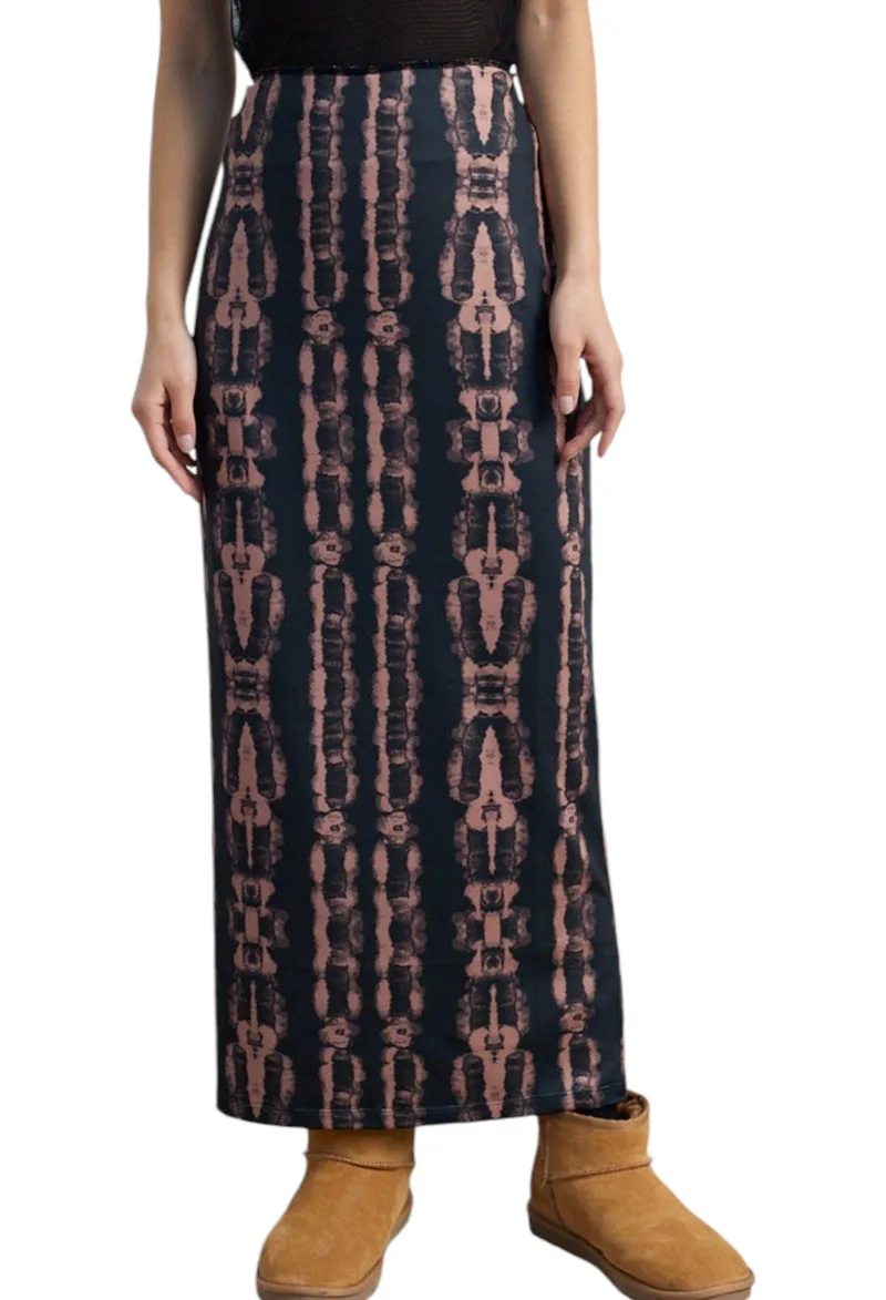 Φούστα 24 Colours Maxi Printed 70746b-BLACK Γυναικείο