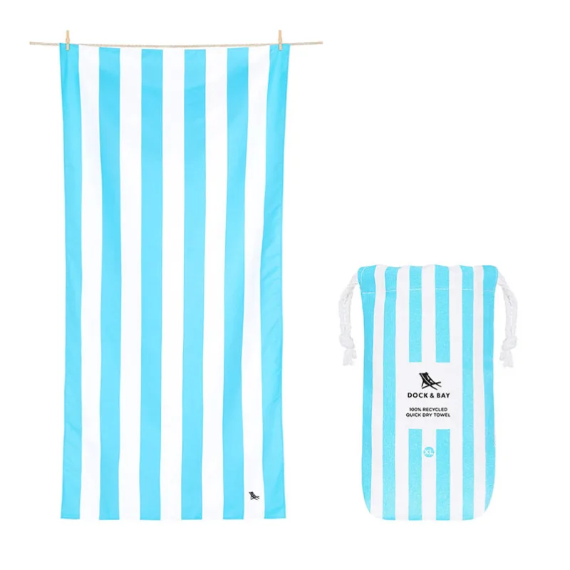 Πετσέτα Θαλάσσης Dock & Bay Cabana - Tulum Blue Μικροϊνών XL 90x200