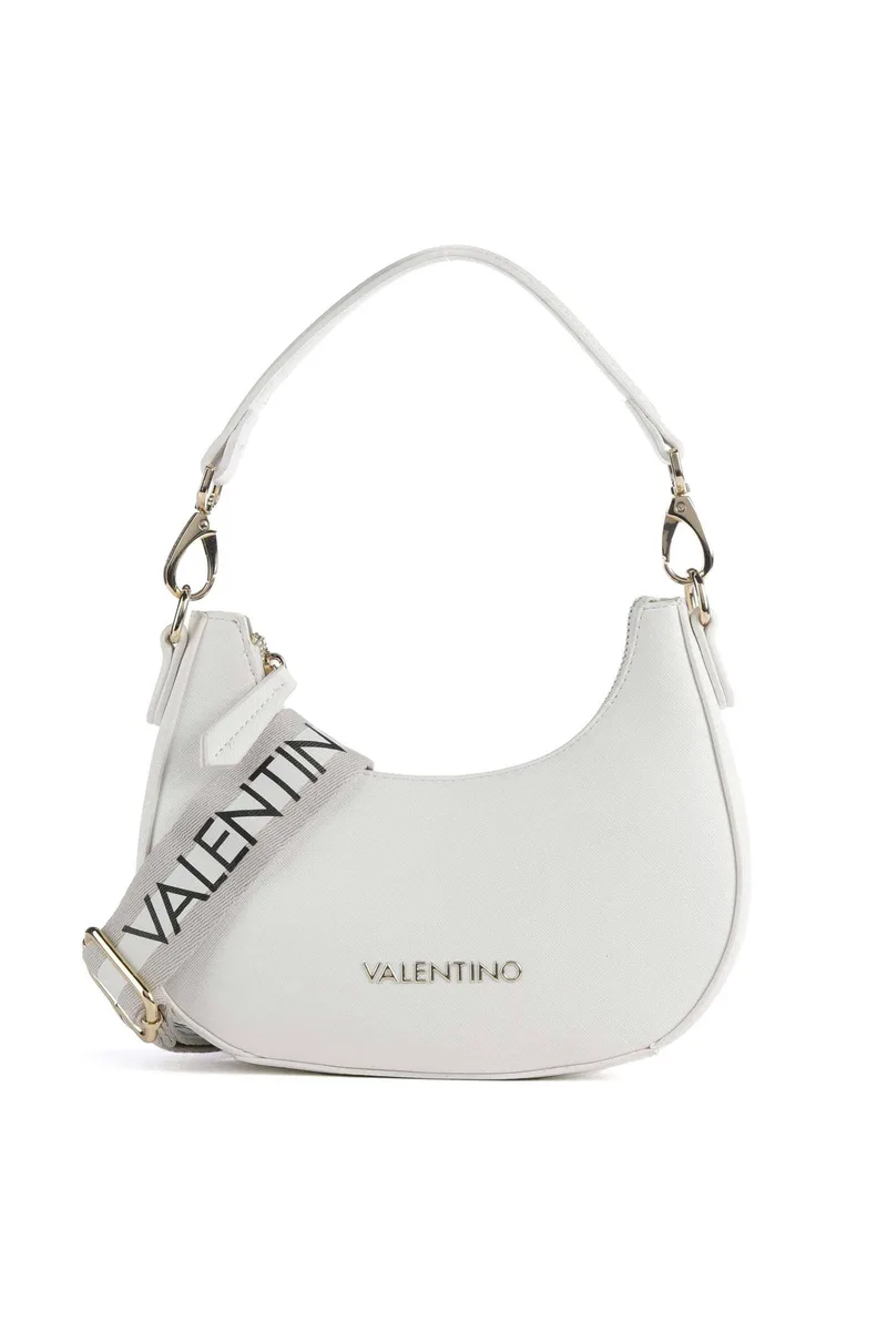 Valentino γυναικεία τσάντα ώμου με μεταλλικό λογότυπο "Zero" - 73LVBS7B305/ZER Λευκό