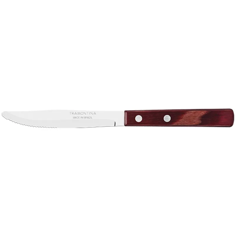 Tramontina Μαχαίρι Steak Στρογγυλό Με Ξύλινη Λαβή Polywood 20,3cm