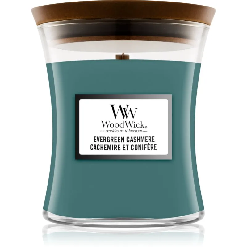 Woodwick Evergreen Cashmere αρωματικό κερί 275 γρ
