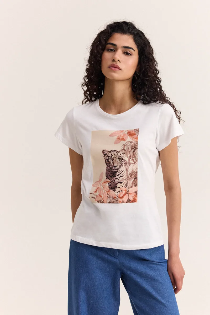 Enzzo T-shirt Leo - Λευκό