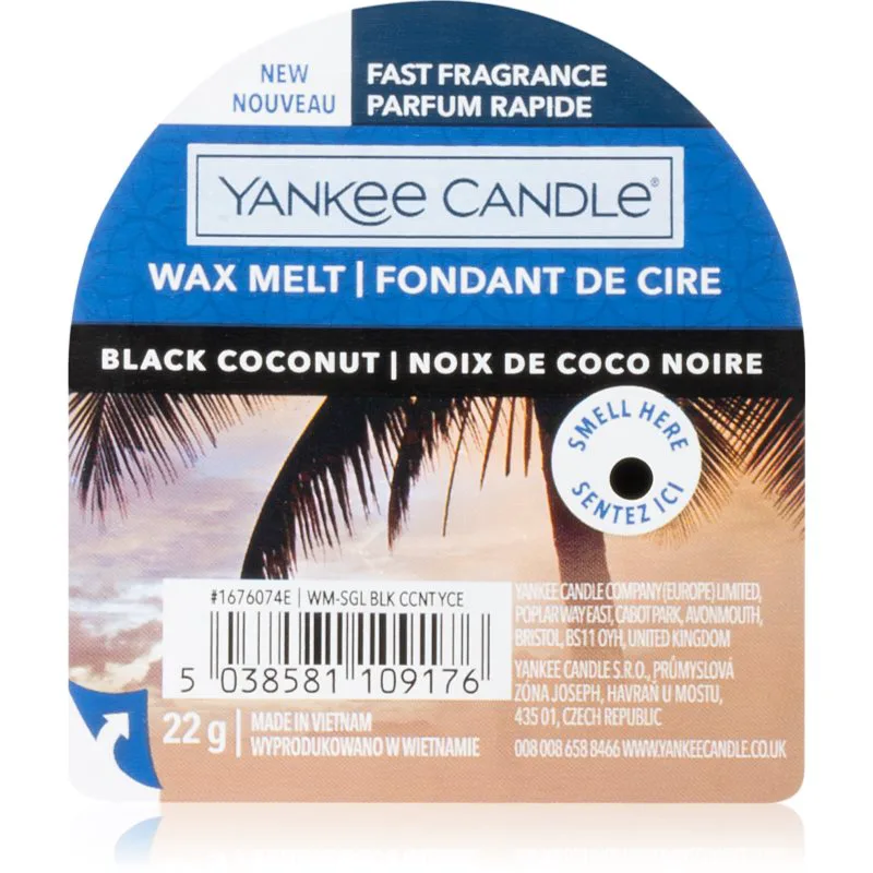 Yankee Candle Black Coconut κερί για αρωματική λάμπα 22 γρ