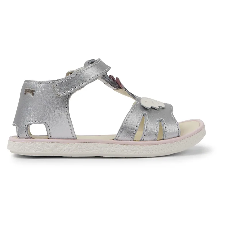 CAMPER Miko - Πέδιλα Για Firstwalkers - Γκρι, Μέγεθος 24, Smooth leather
