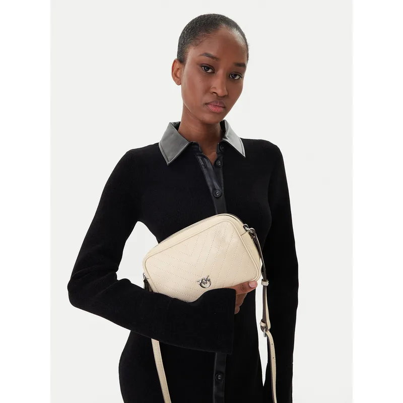 Τσάντα PINKO Carrie Camera Bag Classic Al 25-26 PLTT 104336 A2JC Εκρού