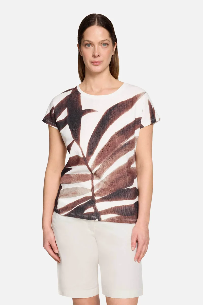 So Cosy γυναικεία μπλούζα με floral print - 2439/8116 Καφέ