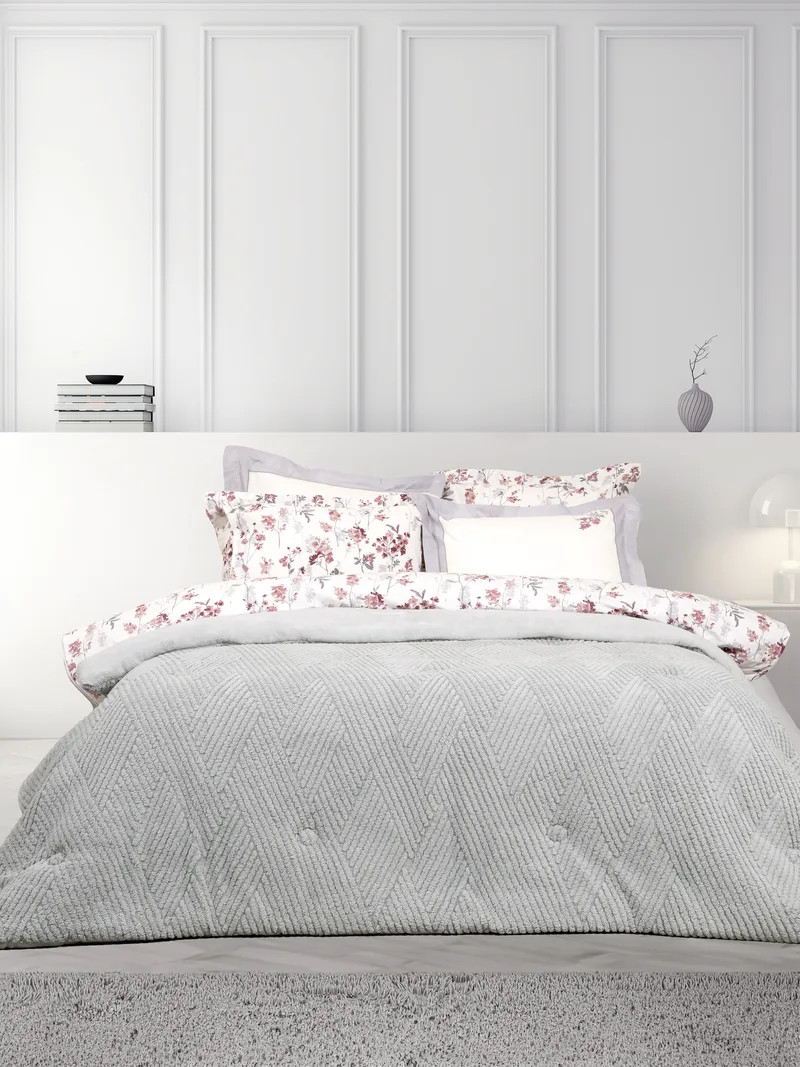 Κουβερτοπάπλωμα Υπέρδιπλο Nima Velva Light Gray 220x240