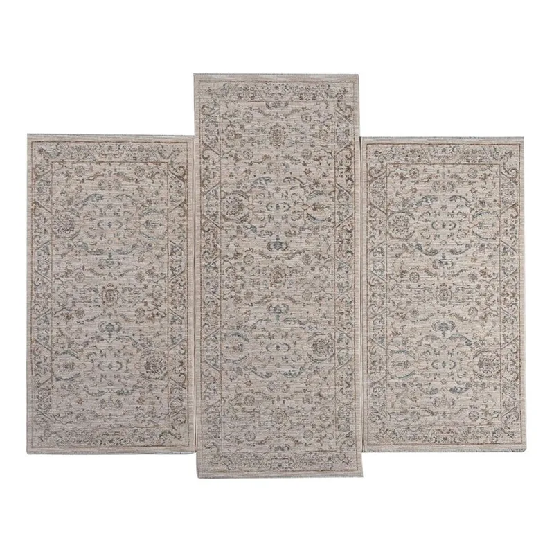 Χαλιά Κρεβατοκάμαρας (Σετ 3τμχ) Polcarpet Lyra 868 Beige/Mint