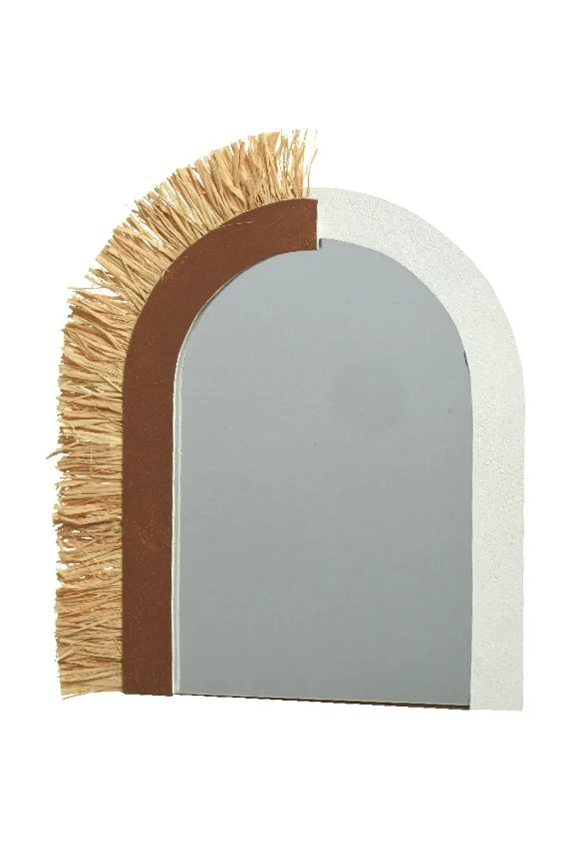 Καθρεπτης Ξυλινος Με Ινες Ραφιες 38x1.5x41.5cm Καφέ Kaeming