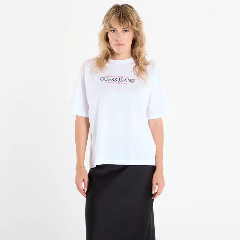 T-shirt Guess Jeans Ss Cn Os American White S