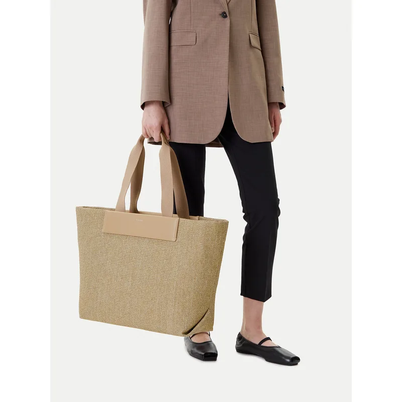 Τσάντα Calvin Klein Ck Raffia Large Shopper K60K613025 Μπεζ