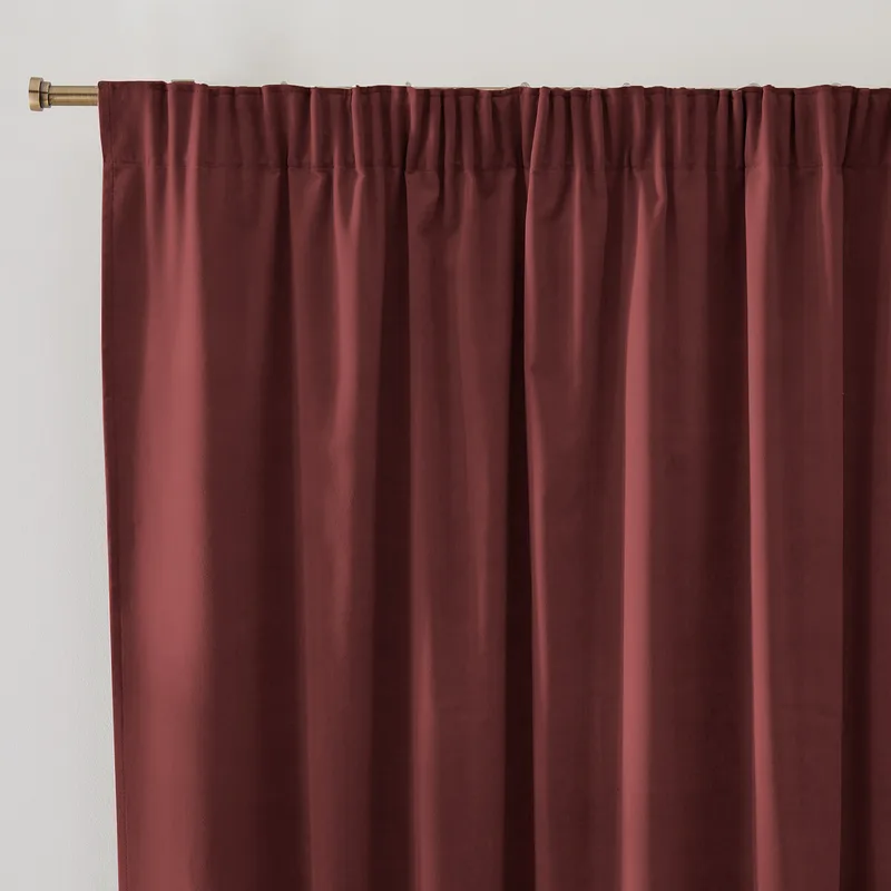 Κουρτίνα από βελούδο με σούρες 180x135 cm