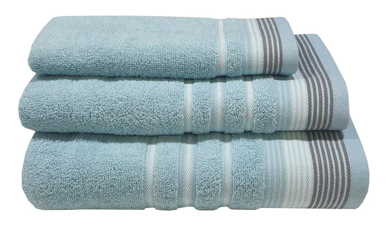 Πετσέτα Μπάνιου ΚΟΜΒΟΣ Satin Stripe 450 Petrol 70x140