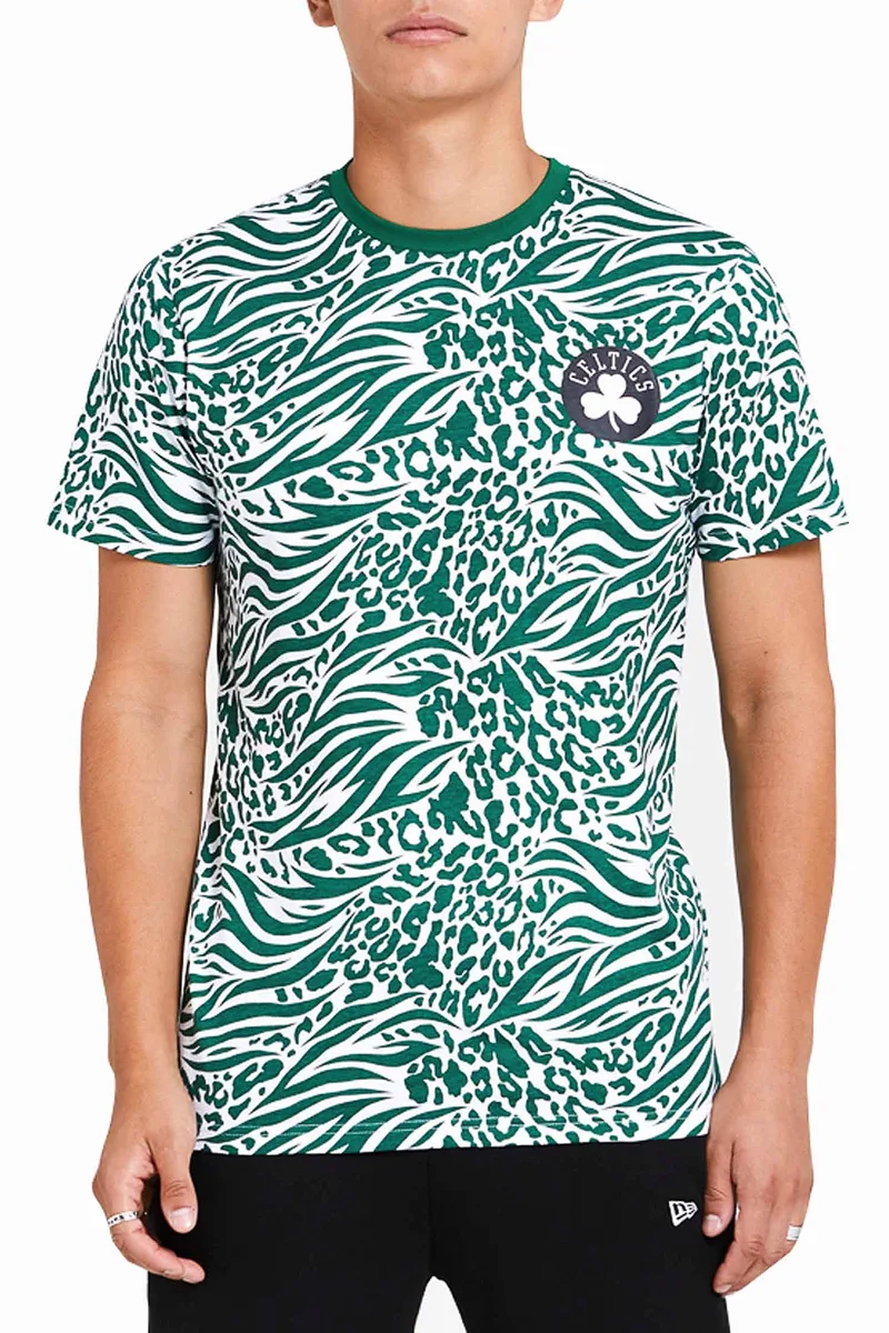 Μπλούζα Κοντομάνικη New Era Boston Celtics All Over Print 12369812-KGR Ανδρικό