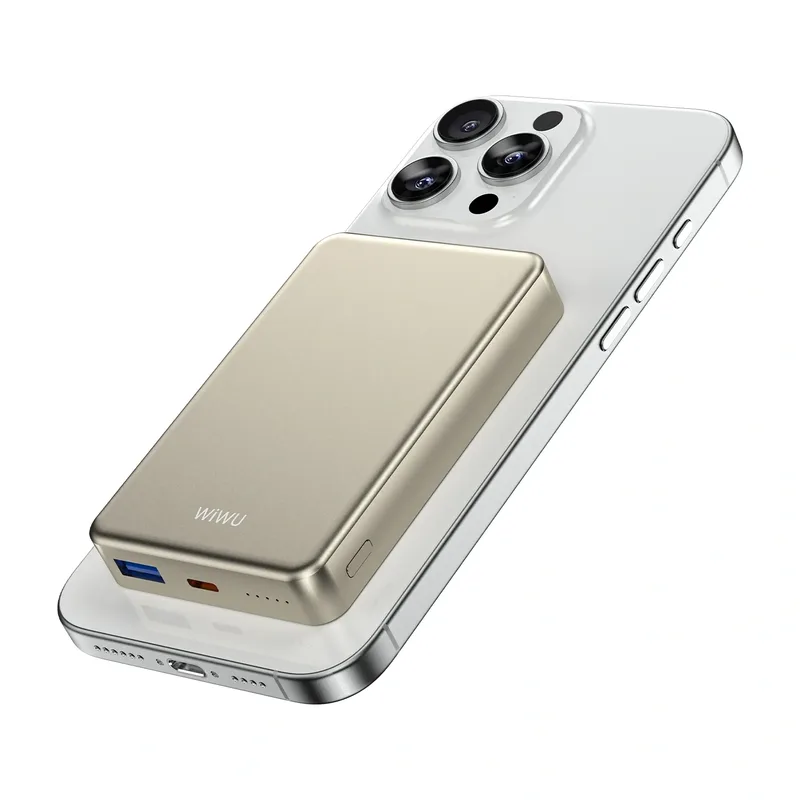 WiWU Ultra Thin Magnetic MagSafe PowerBank 10000mAh Χρυσό (P15-1)