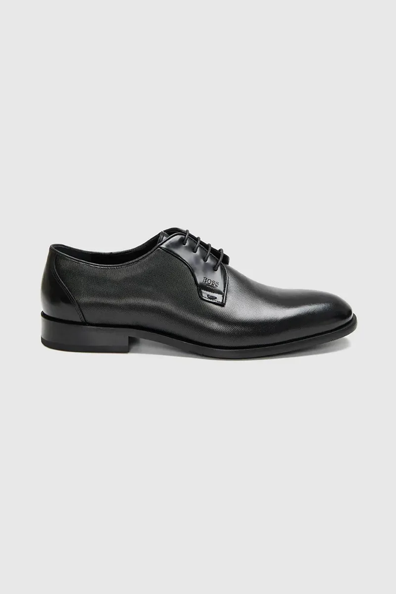 Boss Shoes ανδρικά δερμάτινα παπούτσια - D7733 POINT Μαύρο