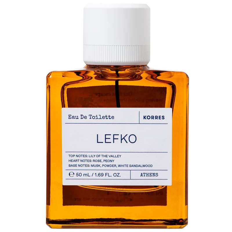 Korres Eau De Toilette Lefko Γυναικείο Άρωμα με Νότες Άνθους Μιγκέ, Τριαντάφυλλου & Παιώνιας 50ml
