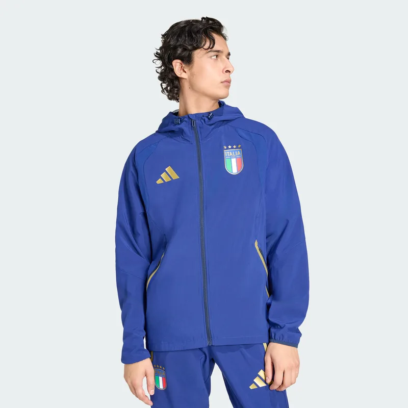 adidas Italy Tiro Travel Full Zip Ανδρικό Αντιανεμικό Μπουφάν (9000263747_66177)