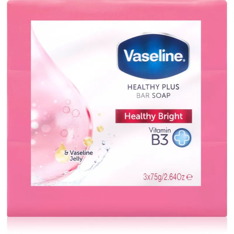 Vaseline Healthy Bright Bar Soap σετ με στερεά σαπούνια 3x75 γρ