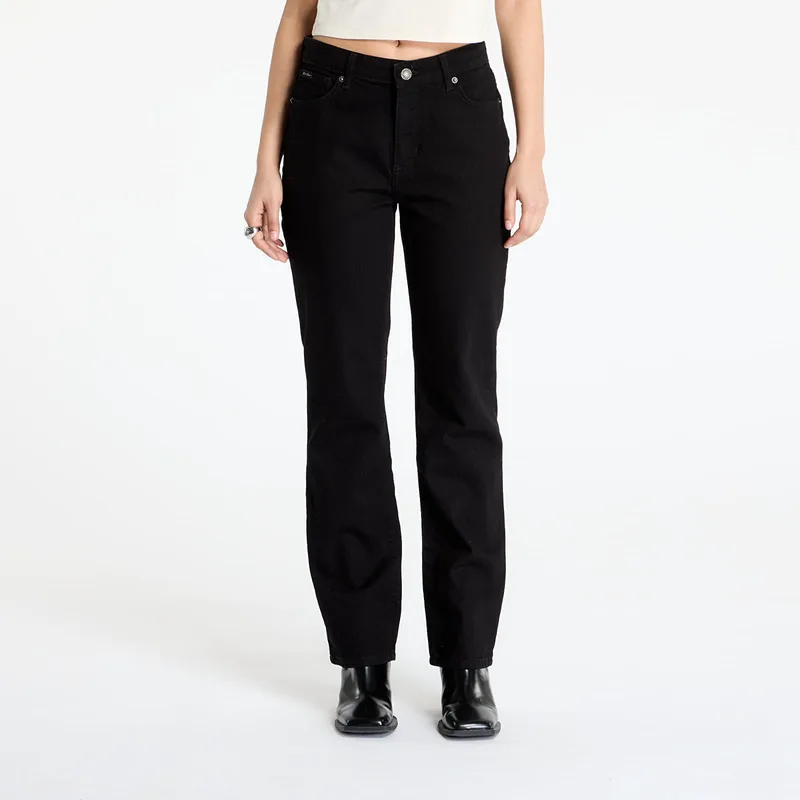 Παντελόνια Guess JEANS G08 Women's Mid-Rise Straight Jeans Black Overdye 28