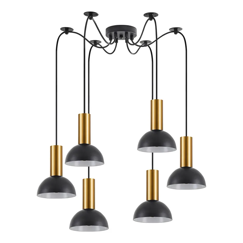 Φωτιστικό Οροφής Πολύφωτο Homelighting 77-8646 Gold/Black