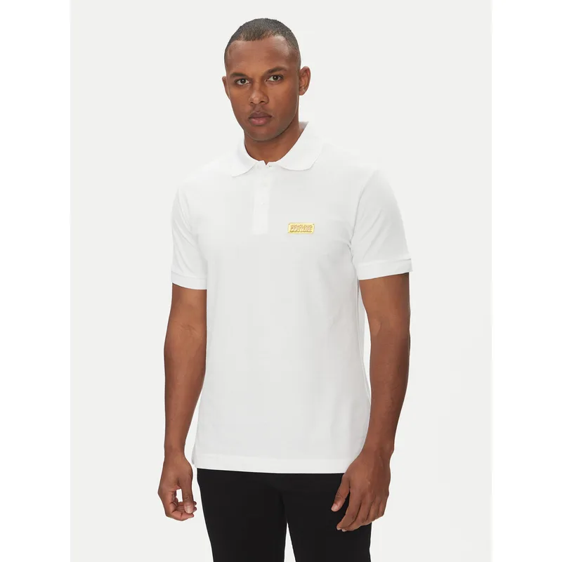Versace Jeans Couture Polo 78GAGT08 Λευκό Regular Fit