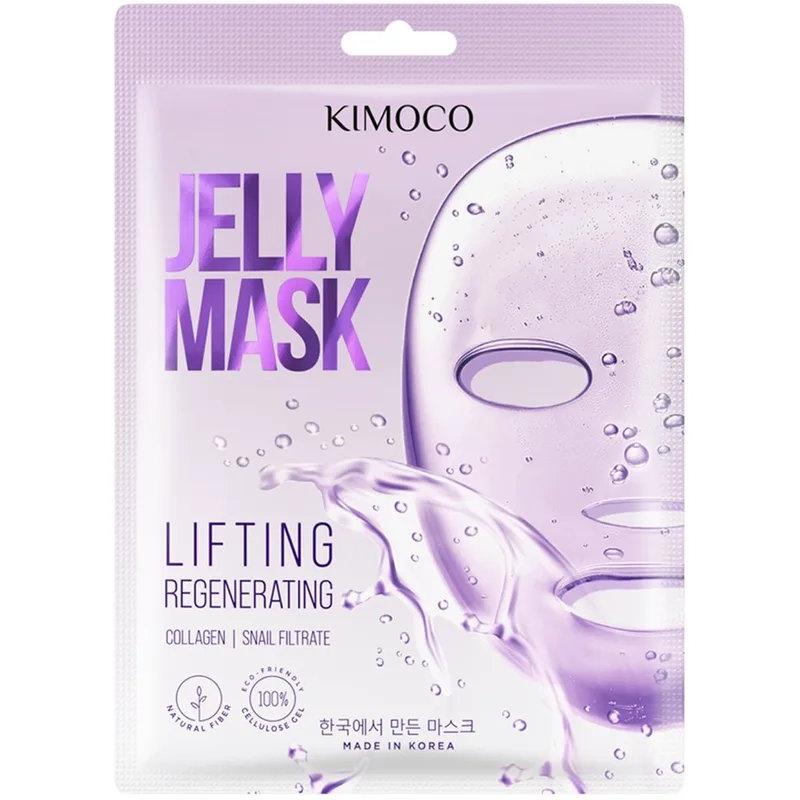 Kimoco Glass Skin Lifting & Regenerating Sheet-Jelly Face Mask Μάσκα Προσώπου με Κολλαγόνο & Εκχύλισμα Σαλιγκαριού για Ανόρθωση & Αναγέννηση 23ml
