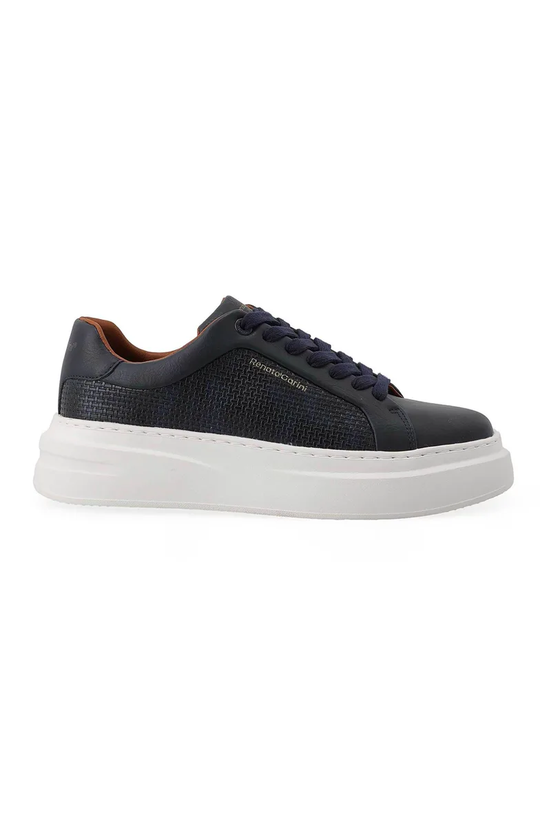 Renato Garini ανδρικά sneakers με πλεκτό σχέδιο - W57000333587 Σκούρο Μπλε